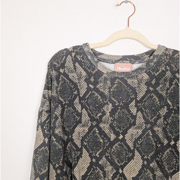 Show Me Your MuMu Ziggy Python Boyfriend Sweatshirt Size XS - Picture 4 of 6